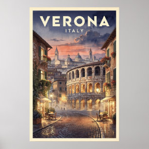 Poster Verone Italie Voyage Rétro