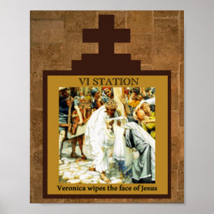 Poster Veronica essuie le visage de Jesus Station 6 Poste