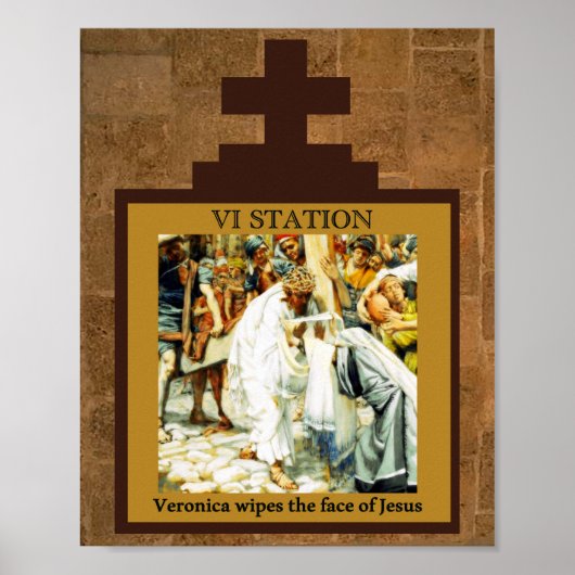Poster Veronica essuie le visage de Jesus Station 6 Poste (Devant)