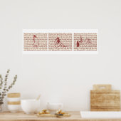 Poster Verre à mots gravés (Cuisine)