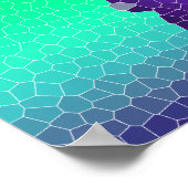 Poster verre à vin et bouteille : vitrail (Coin)