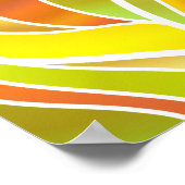 Poster Verre Abstrait Jaune (Coin)