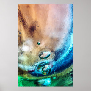Poster Verre Ancien Abstrait