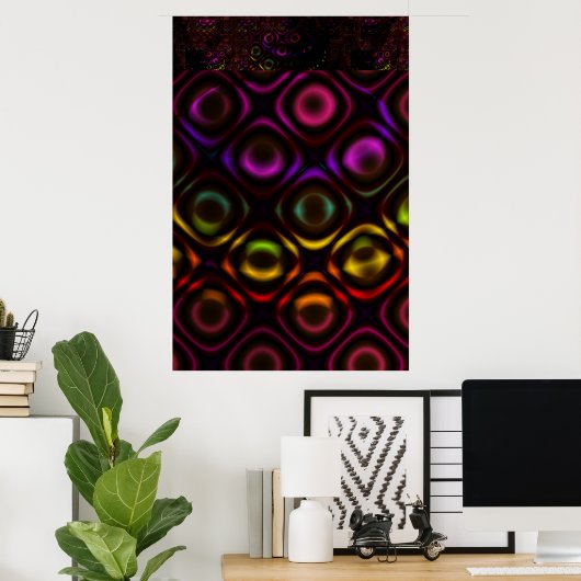 Poster Verre | Arc-en-ciel Fractal Art (Bureau à domicile)