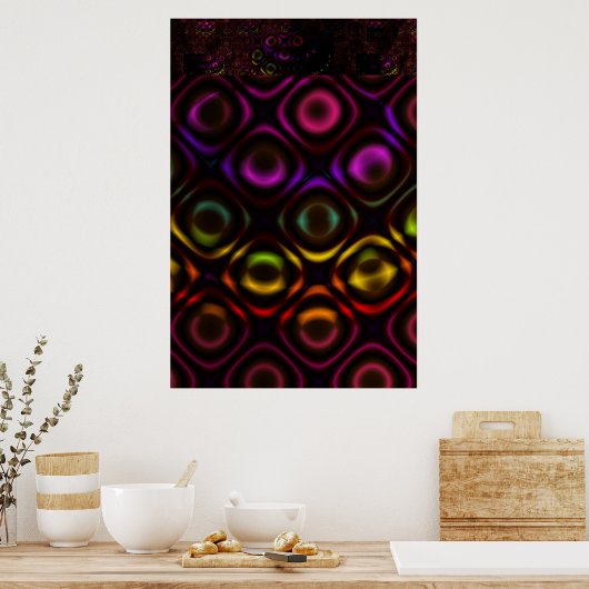 Poster Verre | Arc-en-ciel Fractal Art (Cuisine)