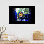 Poster Verre bleu (Cuisine)