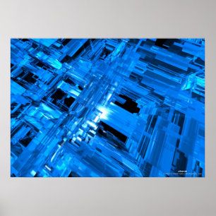Poster verre bleu