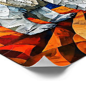 Poster Verre coloré ours (Coin)