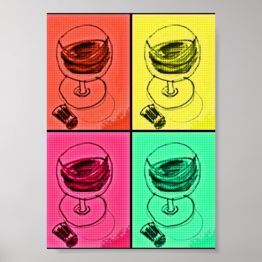 Poster Verre coloré Retro Cool funky Imprimer (Devant)