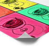 Poster Verre coloré Retro Cool funky Imprimer (Coin)
