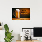 Poster Verre de bière sur mesure / Pub (Bureau à domicile)
