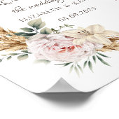 Poster Verre de Champagne à cadre d'or fleuri (Coin)