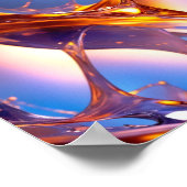 Poster Verre de couleur liquide (Coin)