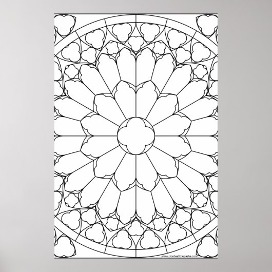 Poster Verre de couleur rose (Devant)