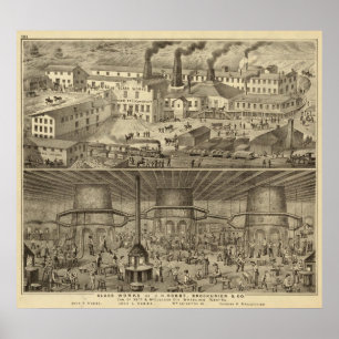 Poster Verre de JH Hobbs et Brockunier