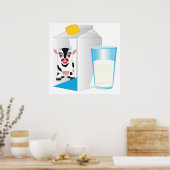 Poster Verre De Lait (Cuisine)