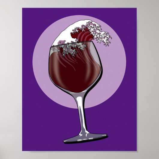 Poster Verre de vin (Devant)