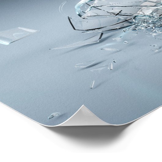 Poster Verre de vin cassé (Coin)