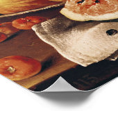 Poster Verre de vin, pastèque et pain (Coin)