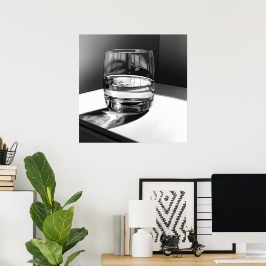 Poster Verre d'eau (Bureau à domicile)