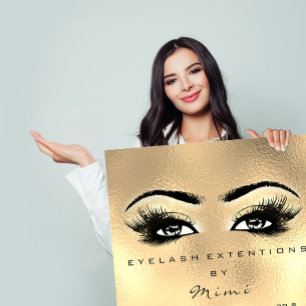 Poster Verre Faux Gold Maquillage Yeux Lashes Prix