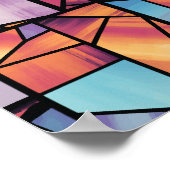 Poster Verre géométrique vibré Art (Coin)