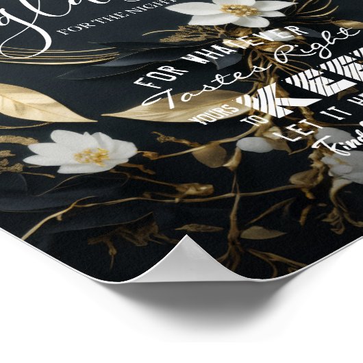 Poster Verre mariage Pour La Nuit Trouvez Votre Siège (Coin)