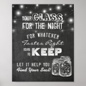 Poster Verre mariage Pour La Nuit Trouvez Votre Siège (Devant)