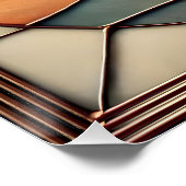 Poster Verre teinté du milieu du siècle 2 Martini olive (Coin)