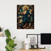 Poster Verre tendu Jésus Art - Christian (Bureau à domicile)