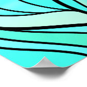 Poster Verre turquoise Abstrait (Coin)