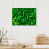 Poster Verre vert Abstrait (Cuisine)