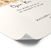 Poster Verres à vin et Fleurs Open Bar Mariage neutre (Coin)