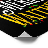 Poster Verry Merry Witress Christmas Holiday Server Paja (Coin)