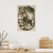 Poster Vers 1900 : Le fantôme du présent de Noël (Cuisine)