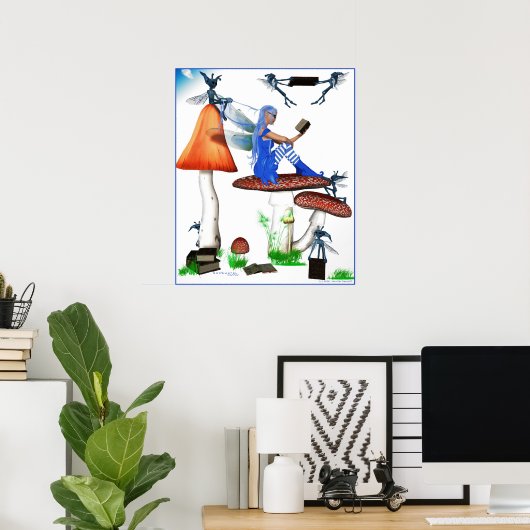 Poster Vers de livre (Bureau à domicile)