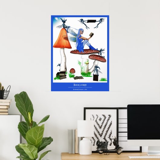 Poster Vers de livre (Bureau à domicile)