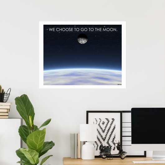 Poster Vers la lune (Bureau à domicile)