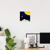 Poster Vers la lune (Bureau à domicile)