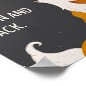 Poster "Vers La Lune Et Le Dos" - Belle Fox Dormant Les E (Coin)