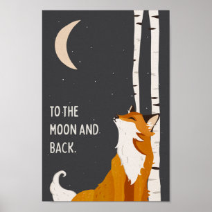 Poster "Vers La Lune Et Le Dos" - Belle Fox Dormant Les E