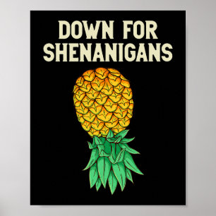 Poster Vers Le Bas Ananas Pour Shenanigans Drôle S