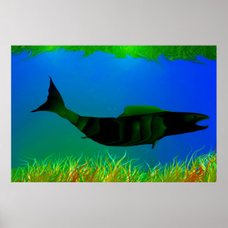 Poster Vers le bas sous la peinture de Digitals