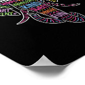 Poster Vers le bas Syndrome Sensibilisation aux éléphants (Coin)