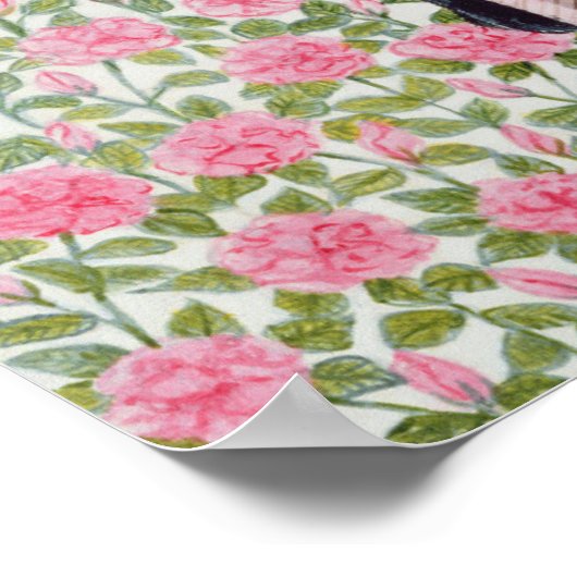 Poster Vers le haut Rose (Coin)