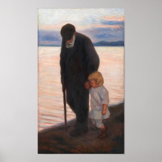 Poster Vers le soir, Hugo Simberg (Devant)