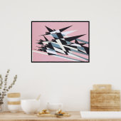 Poster Vers le succès, Oiseaux, Abstrait, Géométrique, Ré (Cuisine)