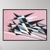 Poster Vers le succès, Oiseaux, Abstrait, Géométrique, Ré (Devant)