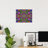 Poster "Vers l'Inde, avec amour" Art Abstrait psychédéliq (Bureau à domicile)