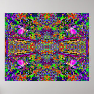 Poster "Vers l'Inde, avec amour" Art Abstrait psychédéliq